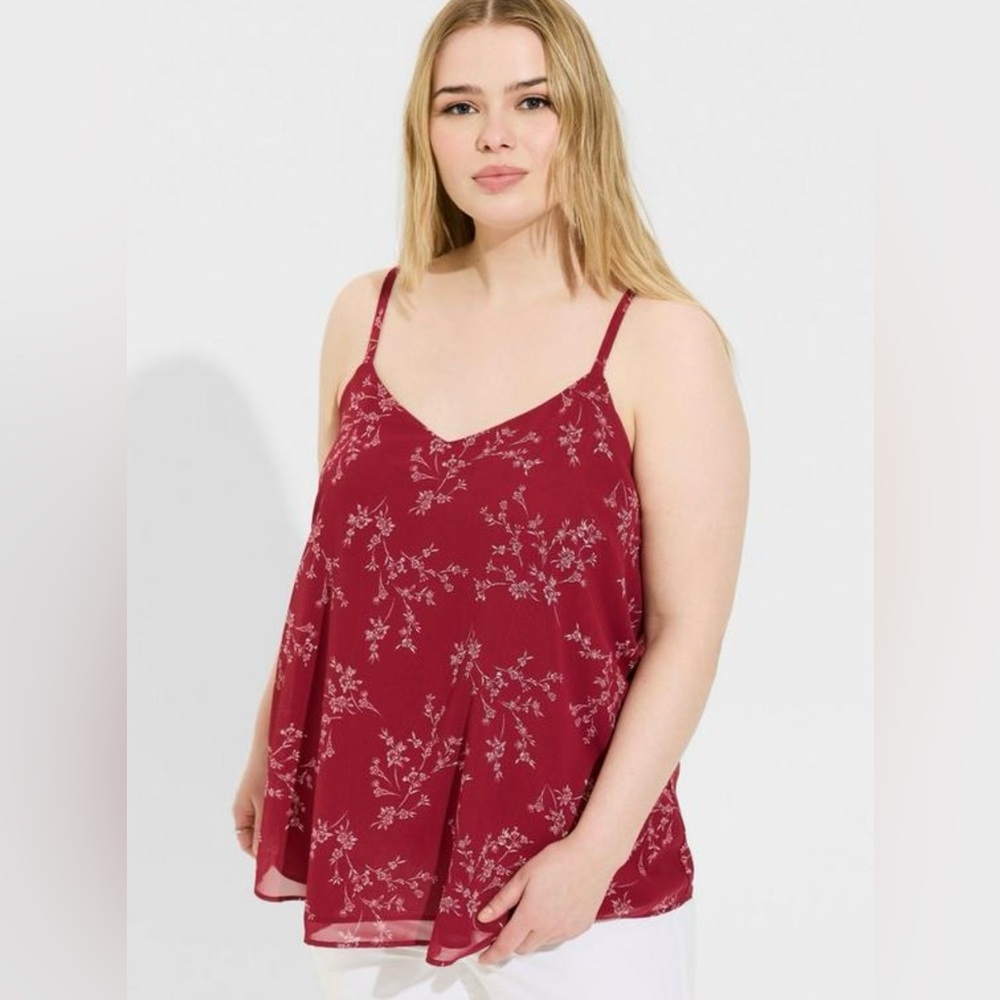 Torrid Burgundy Floral Camisole